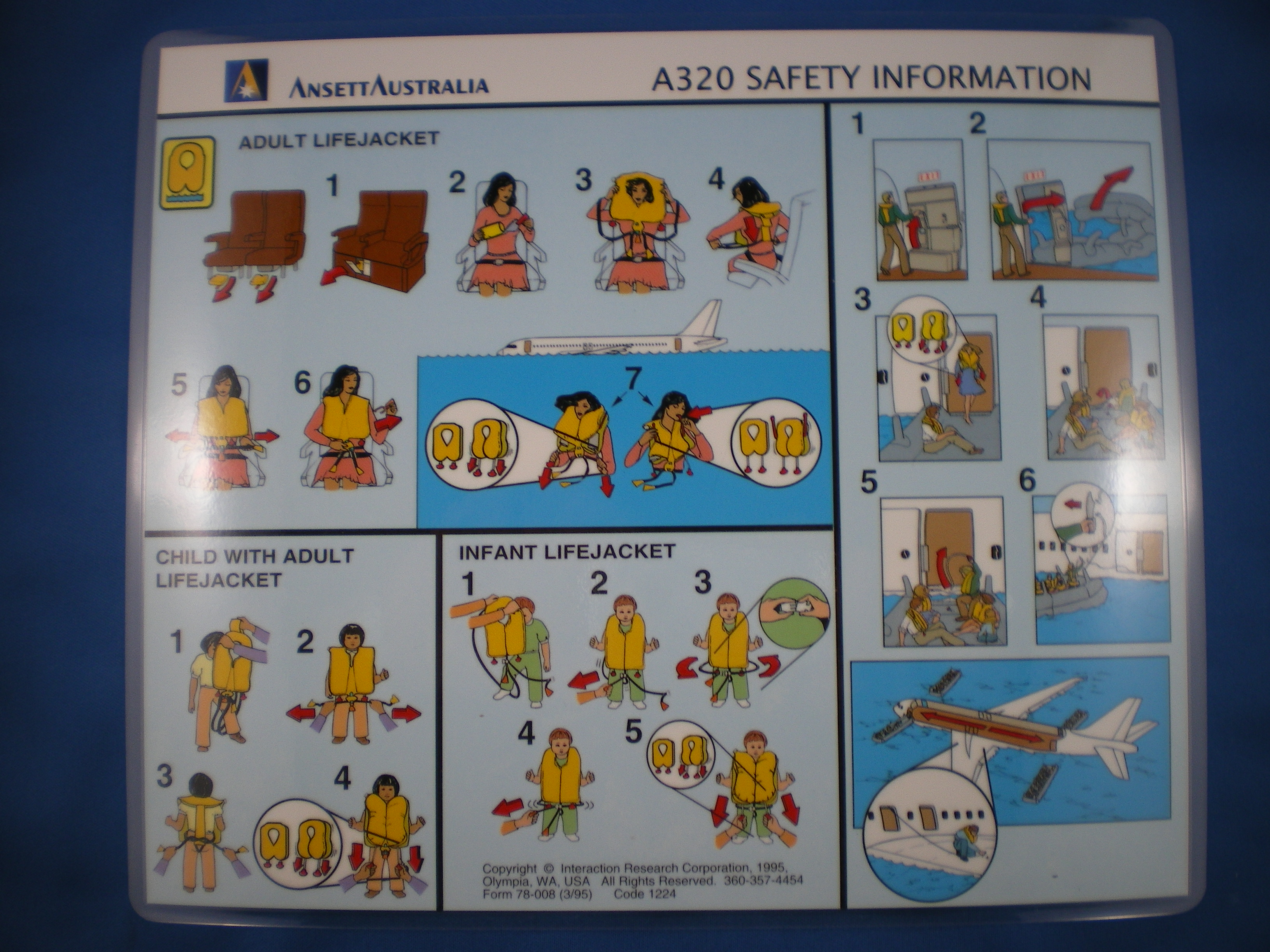 SAFETY CARD - AIRBUS A320
